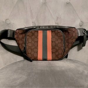 COACH Thompson Belt Bag w/ Varsity Stripe